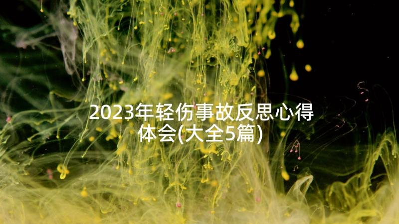 2023年轻伤事故反思心得体会(大全5篇)