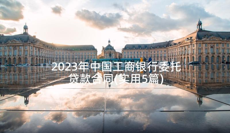 2023年中国工商银行委托贷款合同(实用5篇)