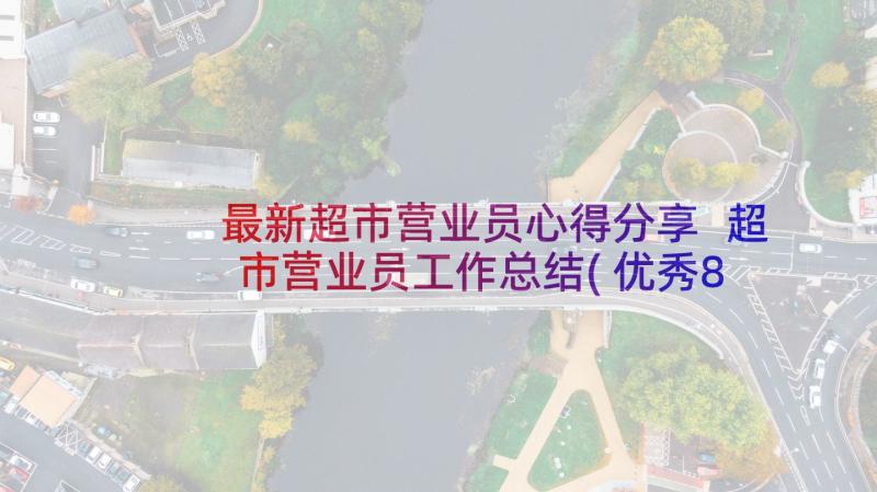 最新超市营业员心得分享 超市营业员工作总结(优秀8篇)