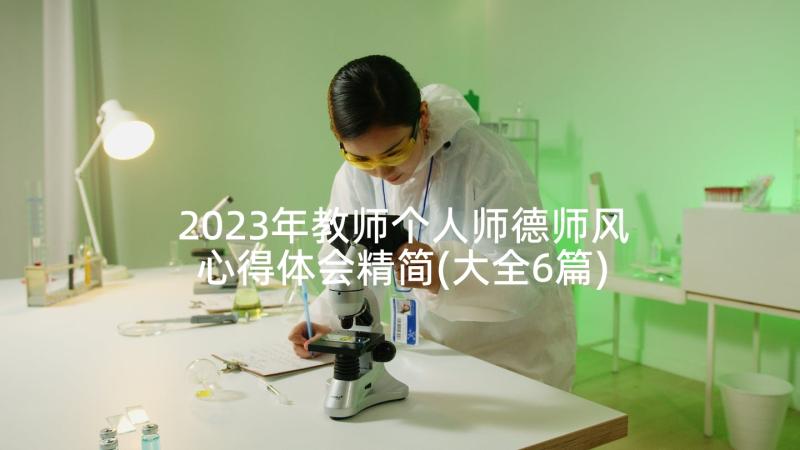 2023年教师个人师德师风心得体会精简(大全6篇)