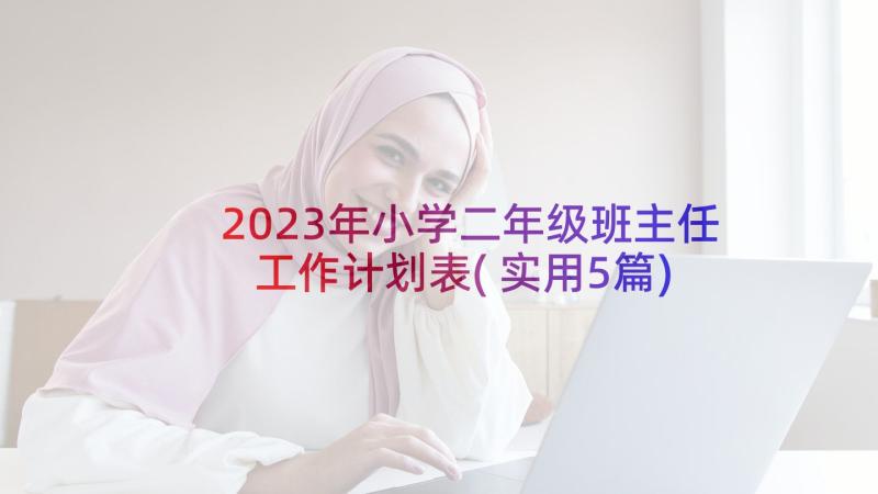 2023年小学二年级班主任工作计划表(实用5篇)