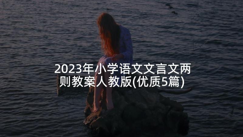 2023年小学语文文言文两则教案人教版(优质5篇)