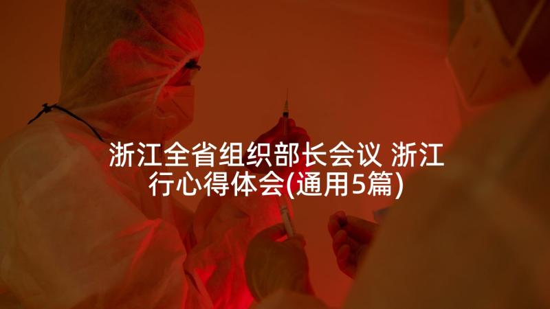 浙江全省组织部长会议 浙江行心得体会(通用5篇)