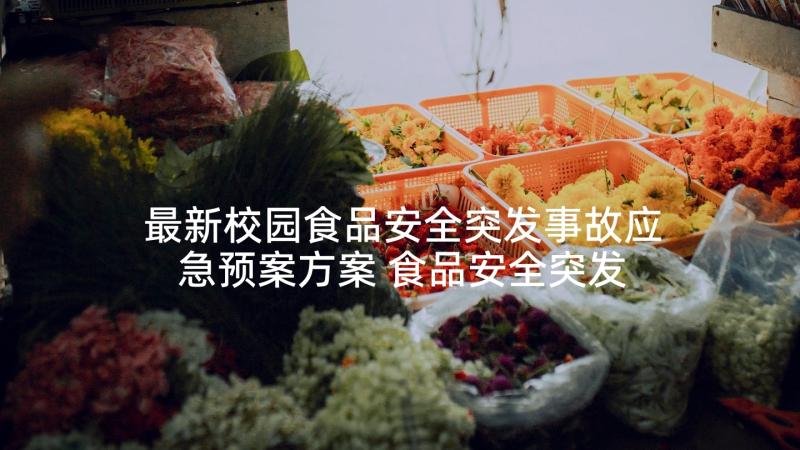 最新校园食品安全突发事故应急预案方案 食品安全突发事故应急预案(精选5篇)