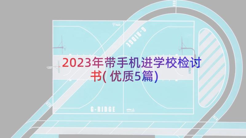 2023年带手机进学校检讨书(优质5篇)