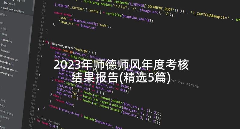 2023年师德师风年度考核结果报告(精选5篇)