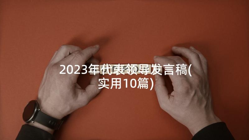 2023年代表领导发言稿(实用10篇)