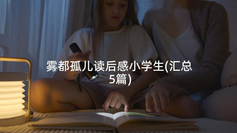 雾都孤儿读后感小学生(汇总5篇)