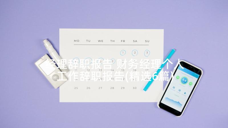 经理辞职报告 财务经理个人工作辞职报告(精选6篇)
