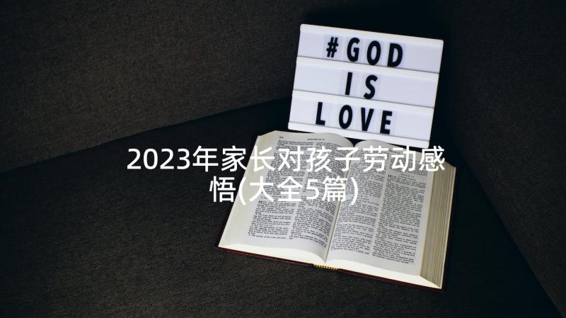 2023年家长对孩子劳动感悟(大全5篇)