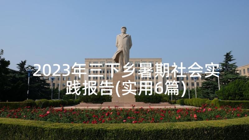 2023年三下乡暑期社会实践报告(实用6篇)