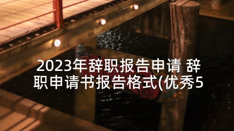 2023年辞职报告申请 辞职申请书报告格式(优秀5篇)