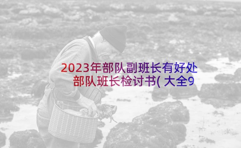 2023年部队副班长有好处 部队班长检讨书(大全9篇)