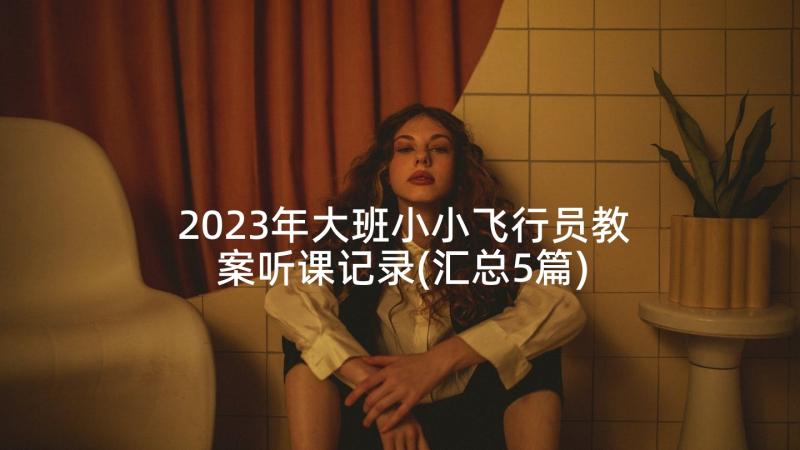 2023年大班小小飞行员教案听课记录(汇总5篇)