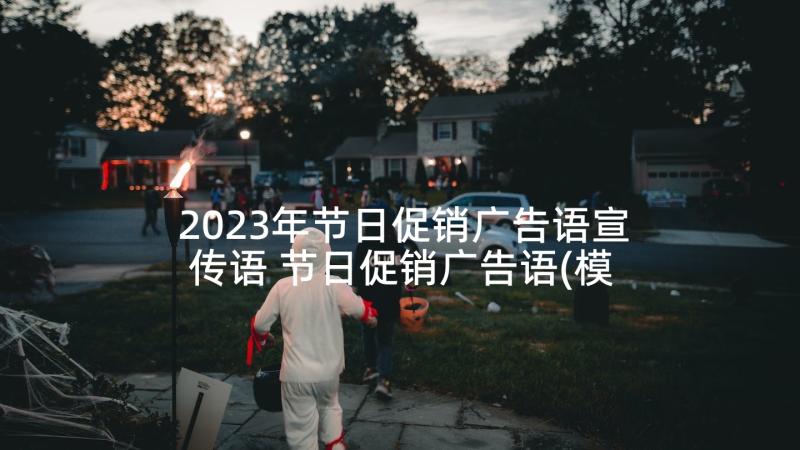 2023年节日促销广告语宣传语 节日促销广告语(模板5篇)