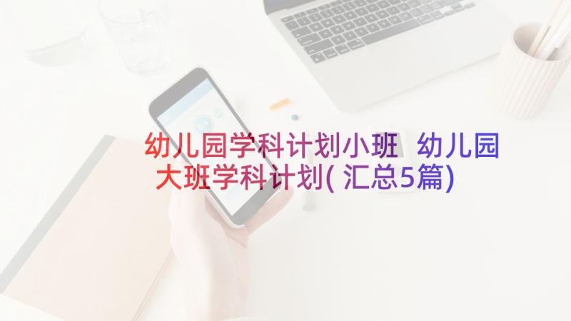 幼儿园学科计划小班 幼儿园大班学科计划(汇总5篇)