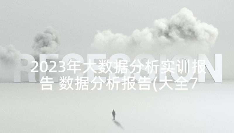 2023年大数据分析实训报告 数据分析报告(大全7篇)