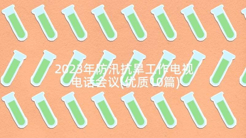 2023年防汛抗旱工作电视电话会议(优质10篇)