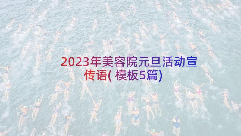 2023年美容院元旦活动宣传语(模板5篇)