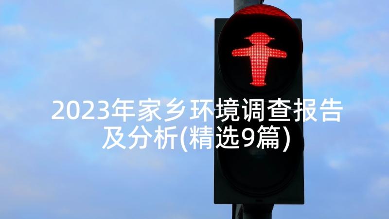 2023年家乡环境调查报告及分析(精选9篇)