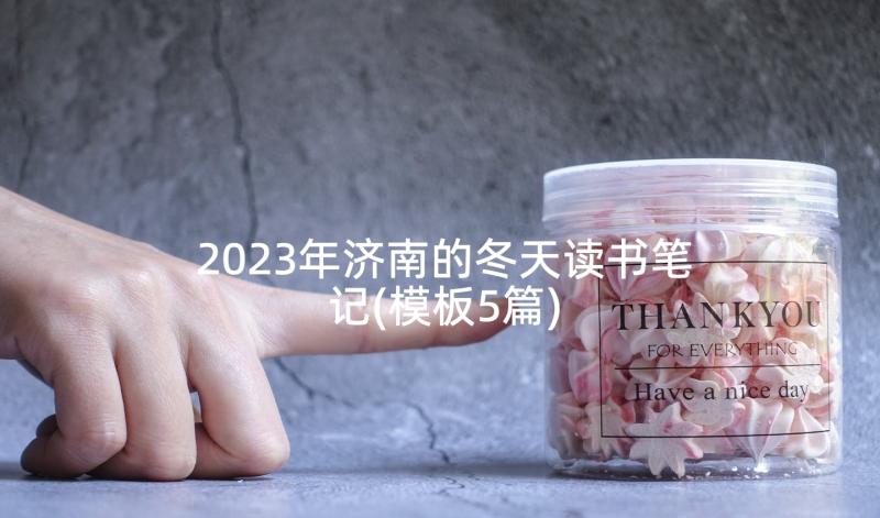 2023年济南的冬天读书笔记(模板5篇)