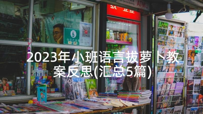 2023年小班语言拔萝卜教案反思(汇总5篇)