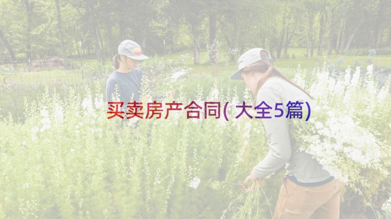 买卖房产合同(大全5篇)