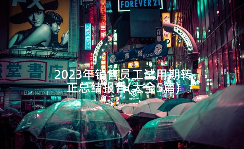 2023年销售员工试用期转正总结报告(大全5篇)