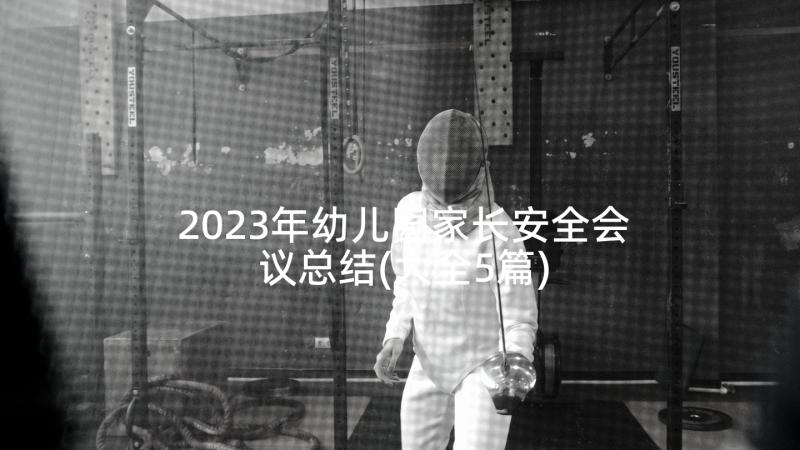 2023年幼儿园家长安全会议总结(大全5篇)