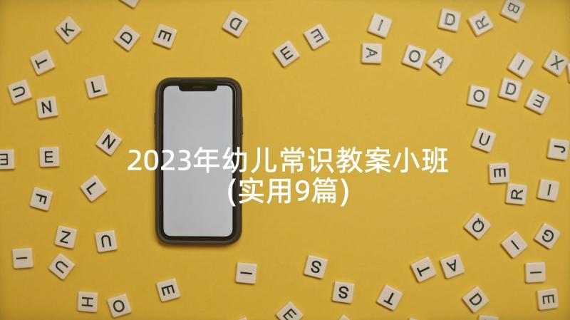 2023年幼儿常识教案小班(实用9篇)