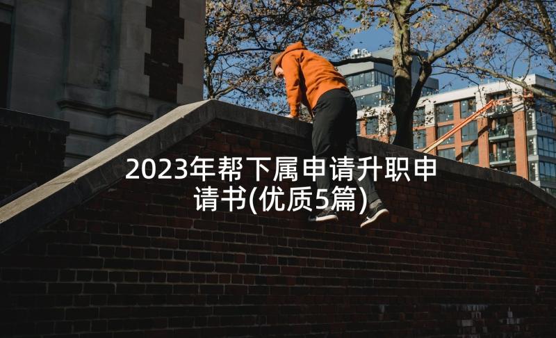 2023年帮下属申请升职申请书(优质5篇)