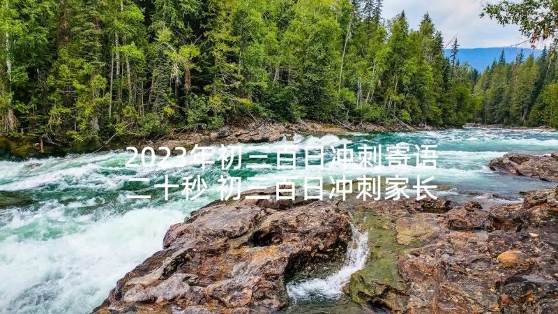 2023年初三百日冲刺寄语二十秒 初三百日冲刺家长寄语(大全5篇)