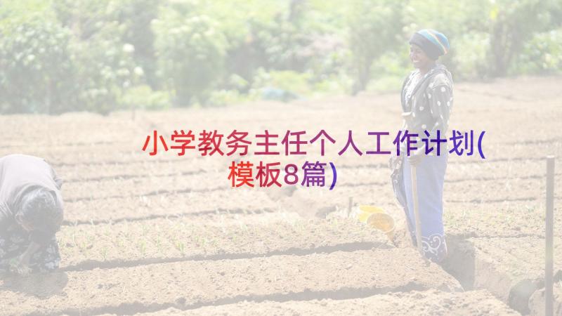 小学教务主任个人工作计划(模板8篇)