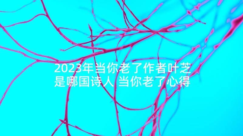 2023年当你老了作者叶芝是哪国诗人 当你老了心得体会(优秀6篇)