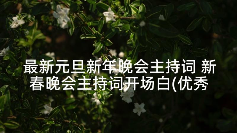 最新元旦新年晚会主持词 新春晚会主持词开场白(优秀5篇)