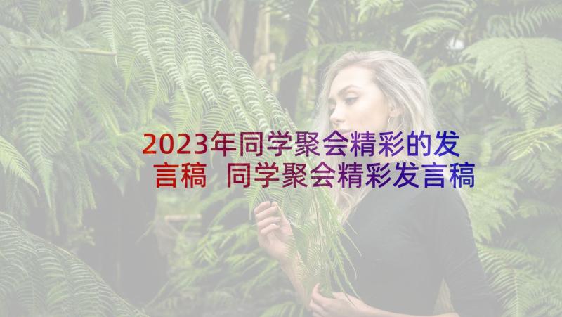 2023年同学聚会精彩的发言稿 同学聚会精彩发言稿(汇总10篇)