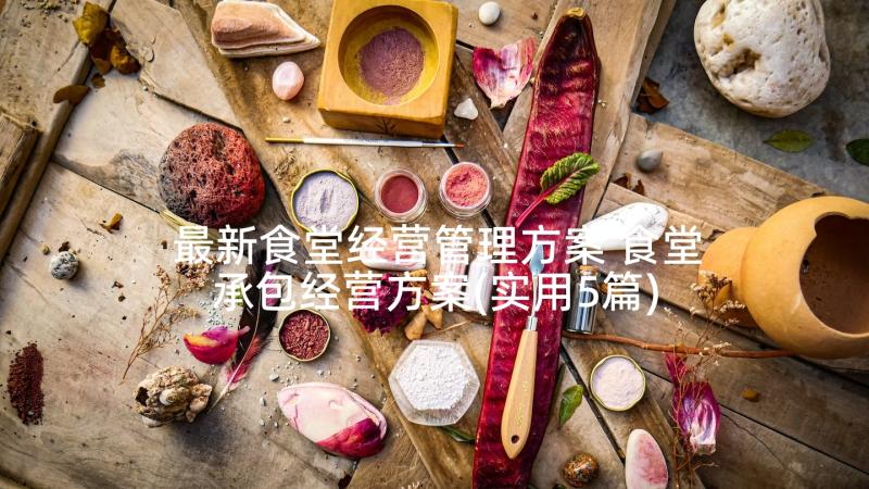 最新食堂经营管理方案 食堂承包经营方案(实用5篇)