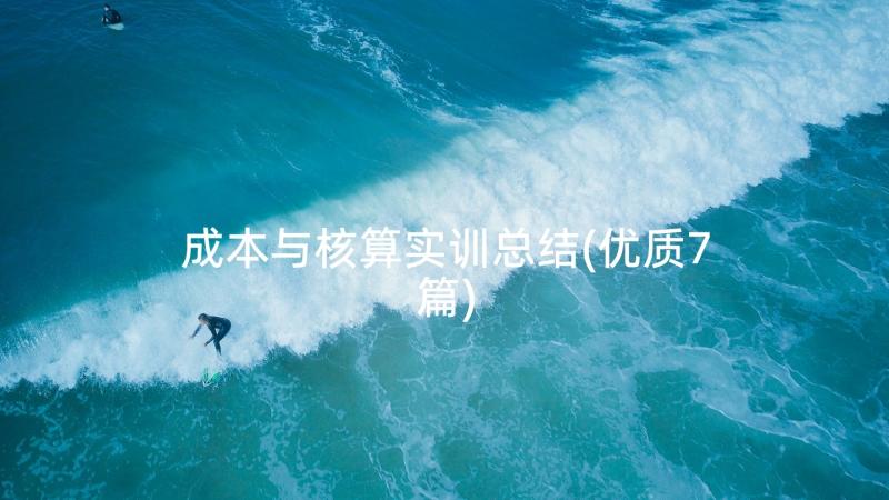 成本与核算实训总结(优质7篇)