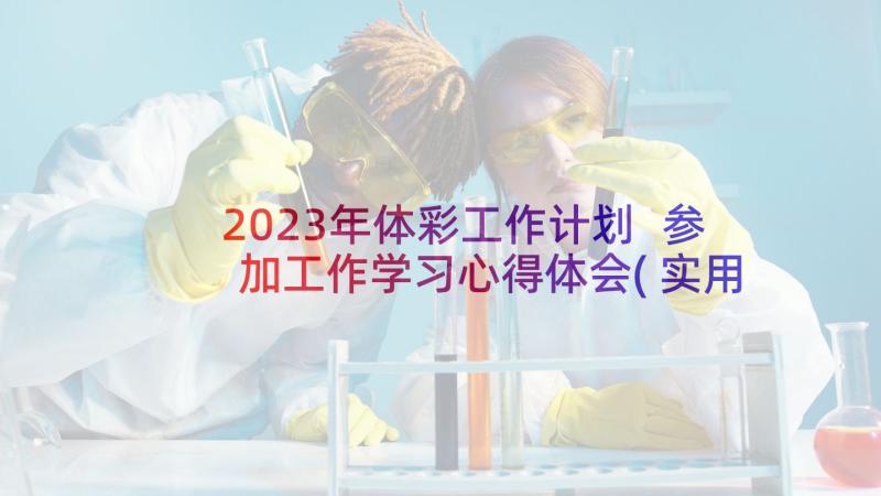 2023年体彩工作计划 参加工作学习心得体会(实用5篇)