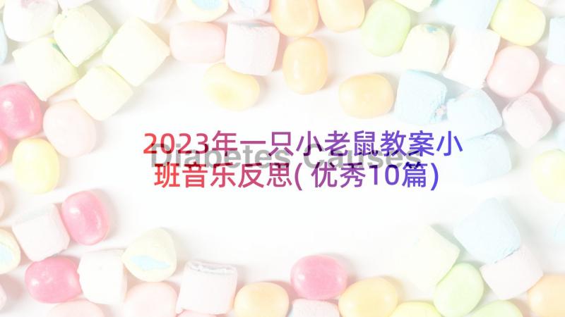 2023年一只小老鼠教案小班音乐反思(优秀10篇)