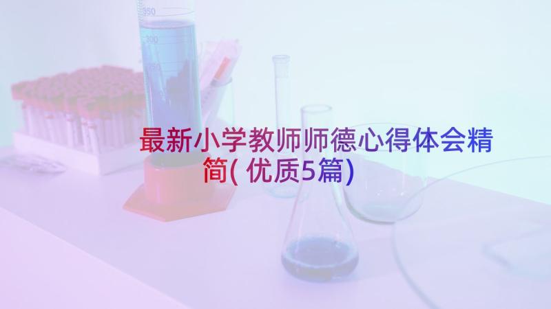 最新小学教师师德心得体会精简(优质5篇)