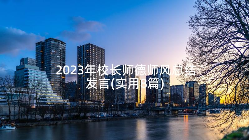 2023年校长师德师风总结发言(实用8篇)