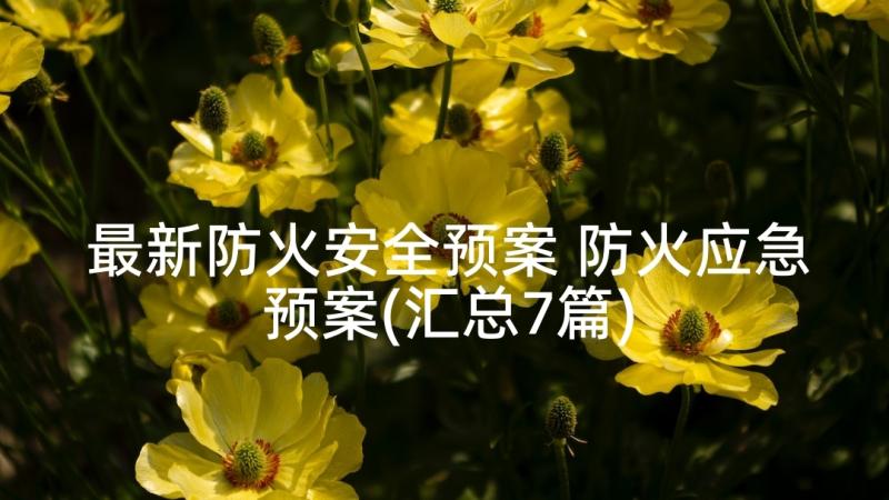 最新防火安全预案 防火应急预案(汇总7篇)