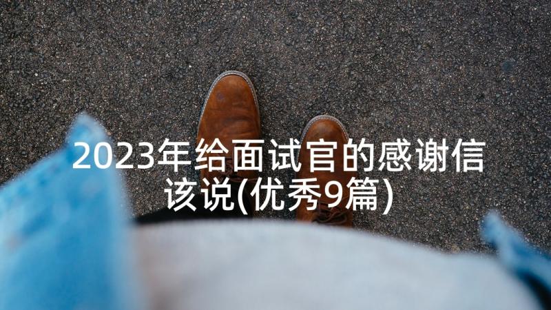 2023年给面试官的感谢信该说(优秀9篇)