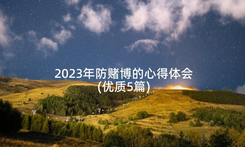 2023年防赌博的心得体会(优质5篇)