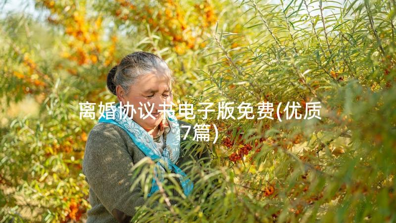 离婚协议书电子版免费(优质7篇)