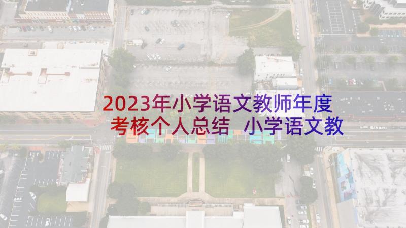 2023年小学语文教师年度考核个人总结 小学语文教师个人年度考核表总结(大全7篇)