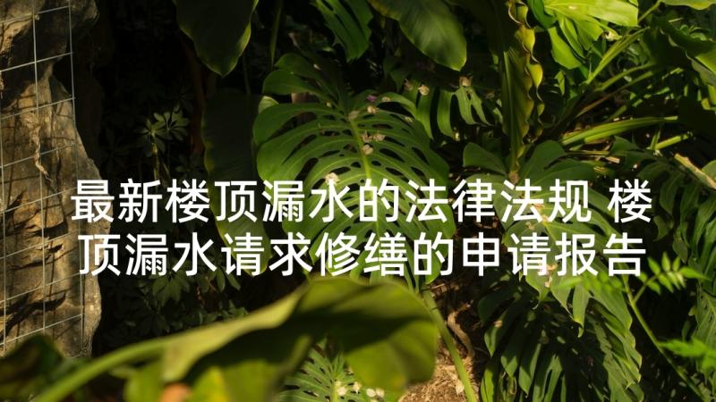 最新楼顶漏水的法律法规 楼顶漏水请求修缮的申请报告集合(模板5篇)