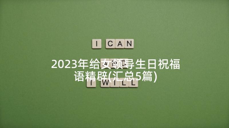 2023年给女领导生日祝福语精辟(汇总5篇)