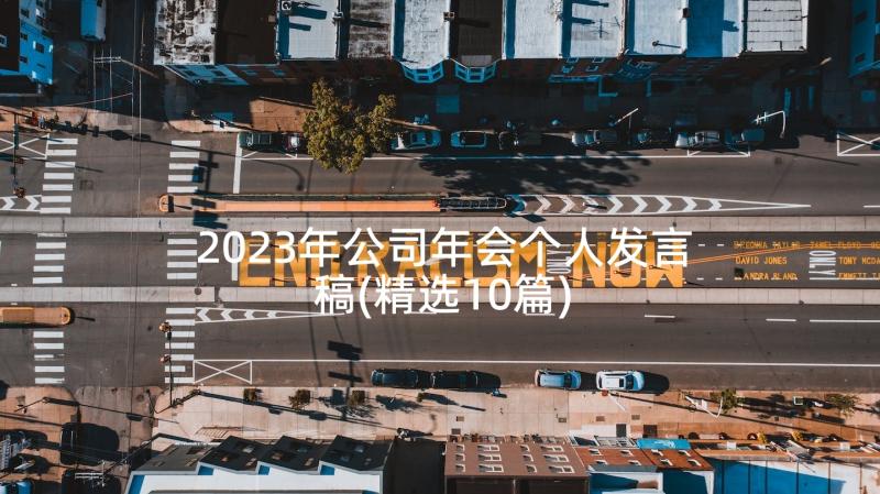 2023年公司年会个人发言稿(精选10篇)